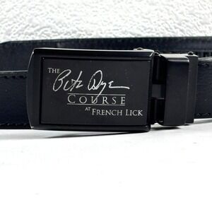 SlideBelts Pete Dye Course French Lick Ratchet Belt Mens‎ 38 Black Leather